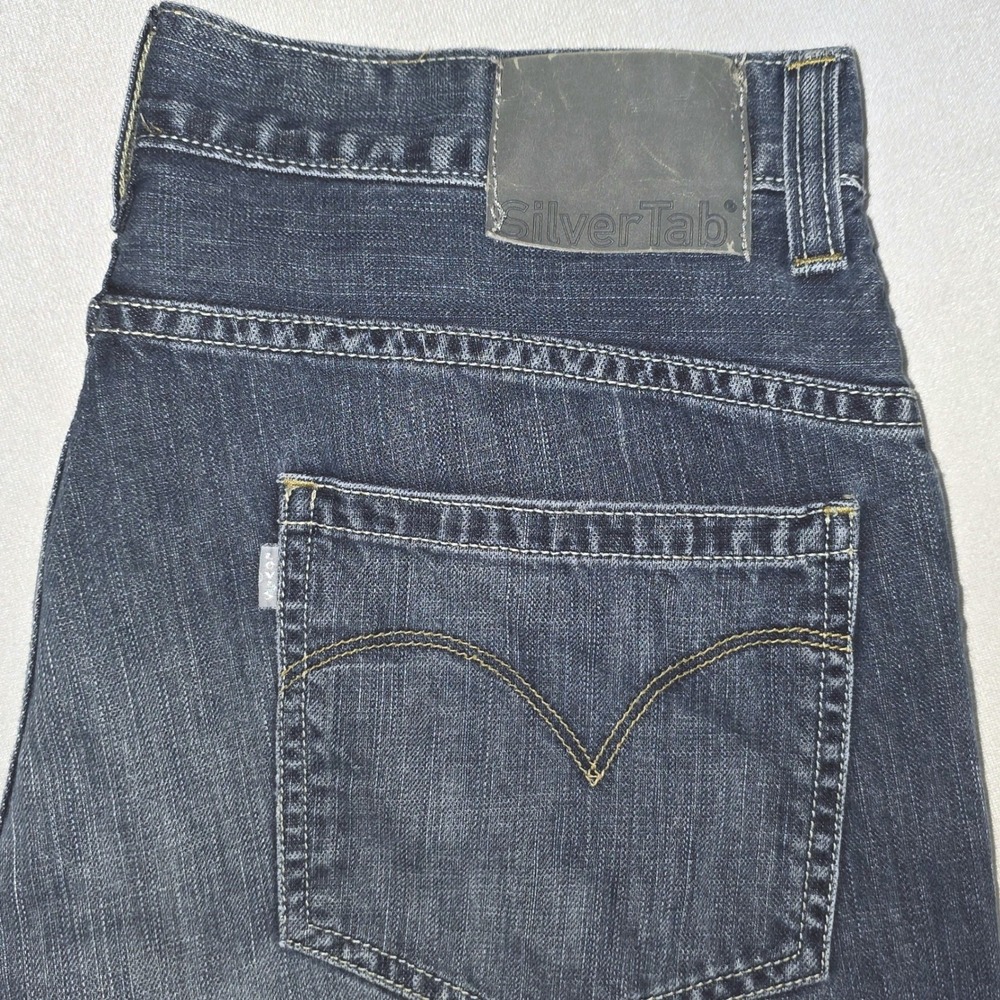 Levis SilverTab Bootcut Jeans Men Medium Wash Denim Cotton Pants Size 33x31